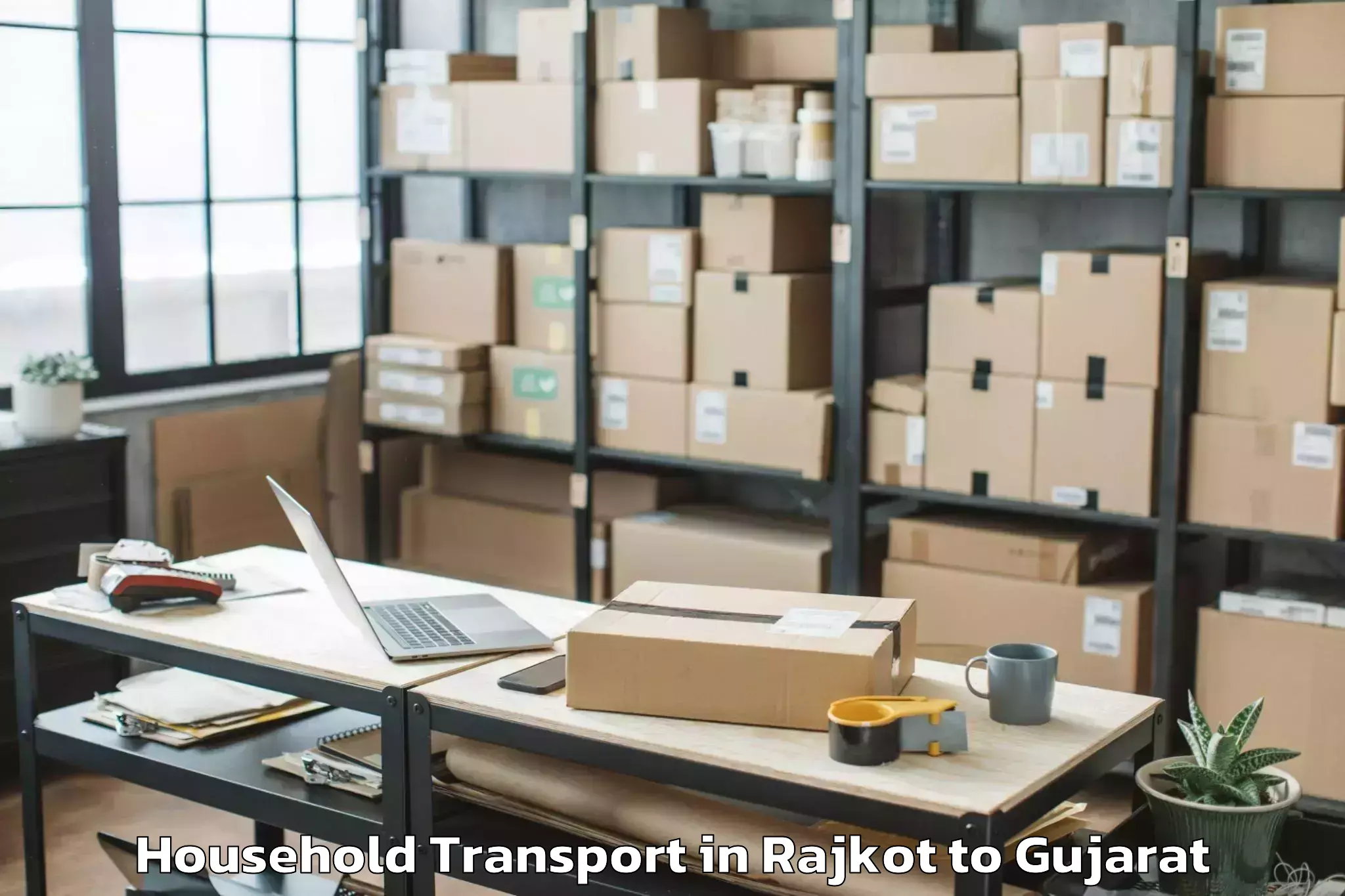 Book Rajkot to Tilakvada Household Transport Online